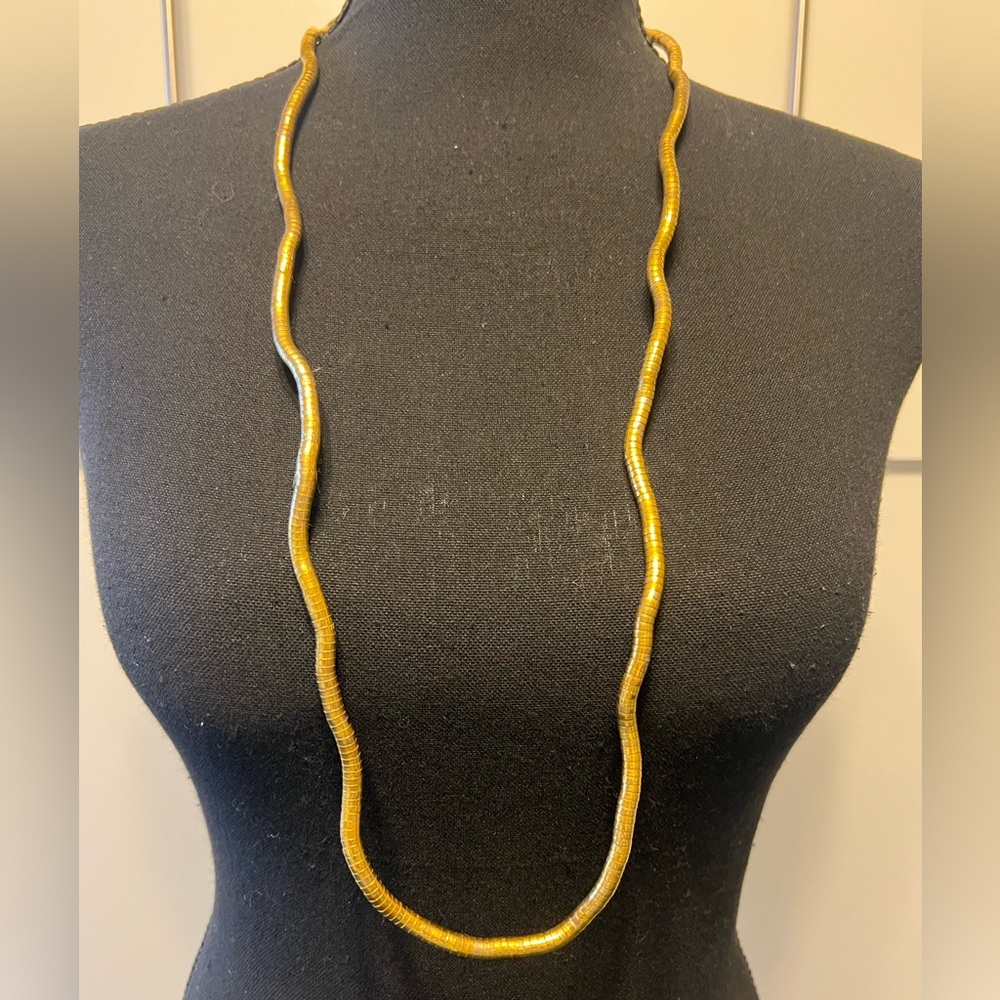 Flexible Gold-Tone Snake Chain Necklace